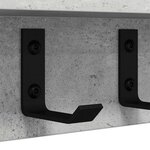 vidaXL Porte-manteau mural Gris béton 100 x 10.5 x 10.5 cm
