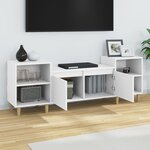 vidaXL Meuble TV Blanc 160x35x55 cm Bois d'ingénierie