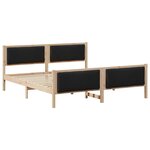 vidaXL Cadre de lit avec tête de lit Noir 200 x 200 cm tissu