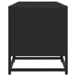 vidaXL Meuble TV noir 210x35x41 cm bois d'ingénierie
