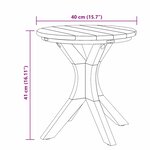vidaXL Table d'appoint Marron 40 x 40 x 41 cm Bois de teck solide