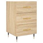 vidaXL Table de chevet chêne sonoma 40x40x66 cm bois d'ingénierie