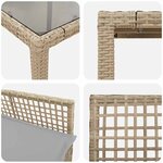 vidaXL Ensemble de salle à manger pour jardin 5 Pièces Beige Poly rotin