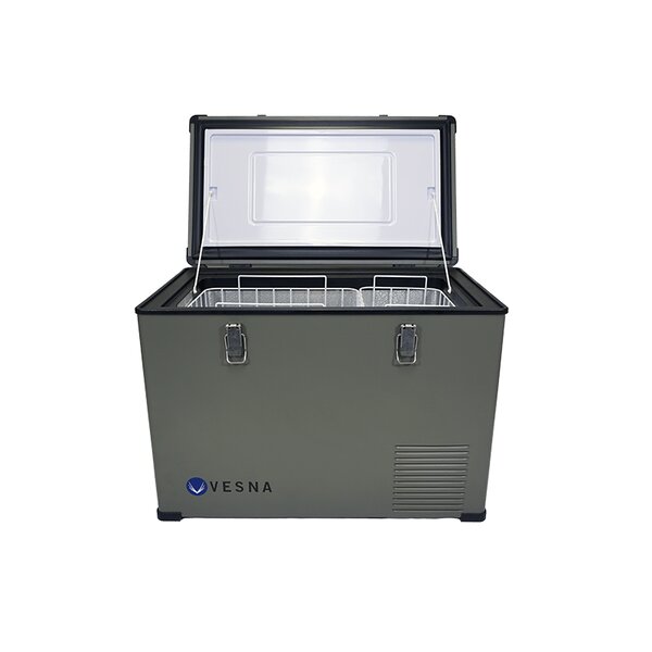 Glacière à compression double compartiment série steel 65 l - vesna -  - 65 790x465x495mm
