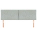 vidaXL Tête de Lit LED Géométrique Gris clair 160 cm Velours