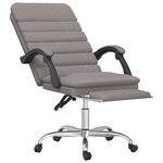 Fauteuil de massage inclinable de bureau informatique étude tissu taupe 02_0025422