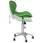 vidaXL Chaises pivotantes à manger lot de 4 vert similicuir
