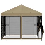 vidaXL Abri de jardin avec parois 3 x 3 m Beige Polyester et Acier