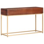 Vidaxl table console 122x36x75 cm bois de manguier massif