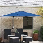 vidaXL Parasol de jardin mural bleu azur 247 cm