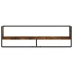vidaXL Étagère murale avec barre chêne fumé 100x25x30 cm