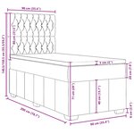 vidaXL Sommier à lattes de lit avec matelas Marron foncé 90x200 cm