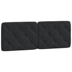 vidaXL Coussin de tête de lit noir 120 cm velours