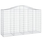 vidaXL Paniers à gabions arqués 12 Pièces 200x50x120/140 cm Fer galvanisé