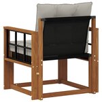 vidaXL Canapé d’extérieur Bois d'Acacia Massif Gris Naturel et Clair