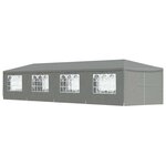 vidaXL Tente de fête 1200 x 300 x 255 cm Gris clair PE et acier