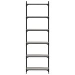 vidaXL Bibliothèque 6niveaux sonoma gris 60x30x188cm bois d'ingénierie