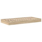 vidaXL Lit bibliothèque Chêne Sonoma 90x200 cm Bois d'ingénierie