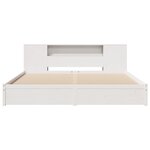 vidaXL Lit bibliothèque sans matelas blanc 200x200 cm bois pin massif