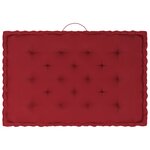 vidaXL Coussins de plancher de palette 7 Pièces Rouge bordeaux Coton