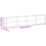 vidaXL Jardinière surélevée 390 x 50 x 68 cm Acier galvanisé