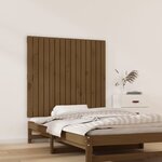 vidaXL Tête de lit murale Marron miel 95 5x3x90 cm Bois massif de pin