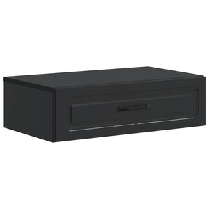 vidaXL Table d'appoint murale Noir 59 x 34 5 x 17 cm Bois d'ingénierie