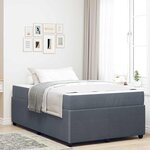 vidaXL Cadre de lit avec matelas Gris foncé 120 x 200 cm Velours