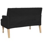 vidaXL Banc avec coussins noir 113x64 5x75 5 cm tissu