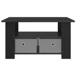 vidaXL Table basse Chêne noir 77 x 55 x 42 cm Bois d'ingénierie