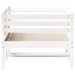 vidaXL Lit de jour sans matelas blanc 100x200 cm bois de pin massif