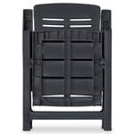 vidaXL Ensemble de bistro 3 Pièces Plastique Anthracite