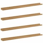 vidaXL Étagère Murale 4 pc Marron 100 x 9 x 3 cm Bois d'ingénierie