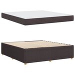 vidaXL Cadre de lit avec matelas Marron foncé 180 x 200 cm tissu