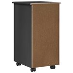 vidaXL Cabinet roulant Gris 34 x 39 x 65 5 cm Bois de Pin Massif