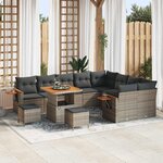 vidaXL Ensemble de canapé de jardin 12 Pièces Gris 80 x 80 x 71 cm