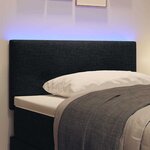 vidaXL Tête de Lit LED avec des lumières à LED Noir 100 cm tissu