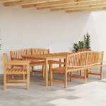 vidaXL Ensemble à manger de jardin 5Pièces Bois de teck massif