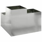 vidaXL Cache-pot de jardin Argent 80 x 80 x 60 cm Acier galvanisé