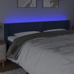 vidaXL Tête de lit à LED Bleu 183x16x78/88 cm Tissu