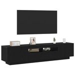 vidaXL Ensemble meuble TV Montage mural 2 Pièces Noir 180 x 35 x 40 cm