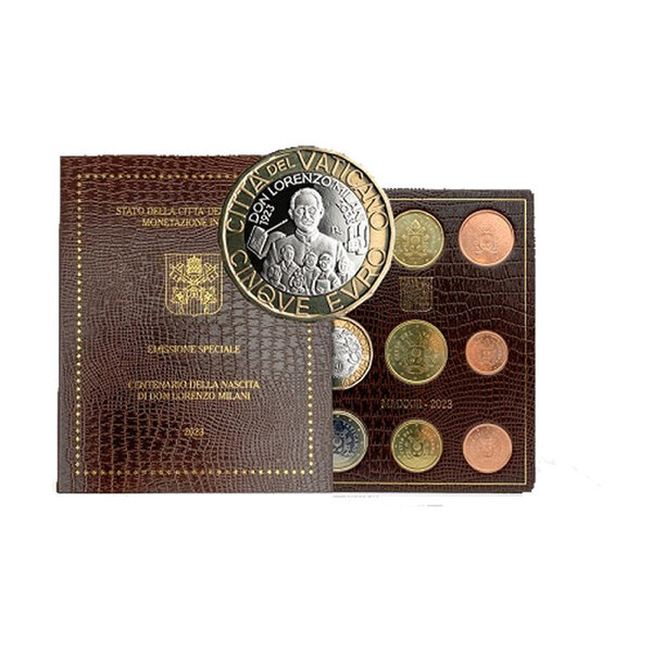 Vatican 2023 à“ coffret bu don lorenzo milani + 5 euros
