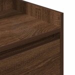 vidaXL Table de chevet avec 2 tiroirs chêne marron 38x34x80 cm