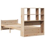 vidaXL Lit bibliothèque sans matelas 90x190 cm bois de pin massif