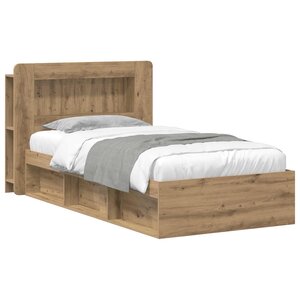 vidaXL Cadre de lit avec rangement Chêne artisanal 75 x 190 cm