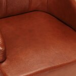 vidaXL Chaises à manger lot de 2 marron cuir de chèvre véritable