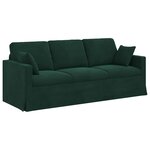 vidaXL Canapé 2 Pièces Vert foncé 198 x 78 x 80 cm Velours