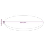 vidaXL Dessus de table rond Marron foncé Ø90x1 5cm Chêne massif traité