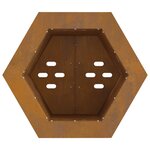vidaXL Foyer sans fumée Marron 38 x 38 x 51 cm Acier Corten