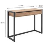 Console Bois Style Industriel Rangement